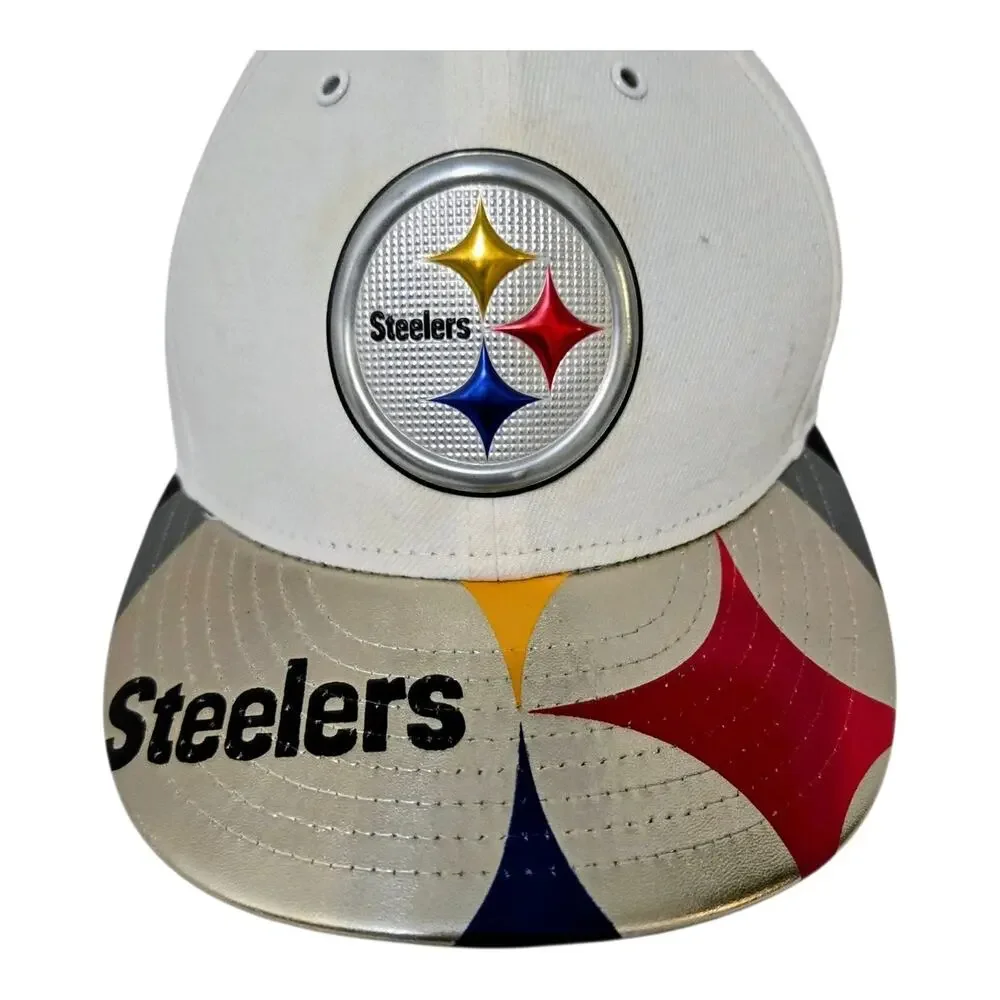New Era Pittsburgh Steelers 2017 59FIFTY Hat Unisex White Low Profile Draft Cap